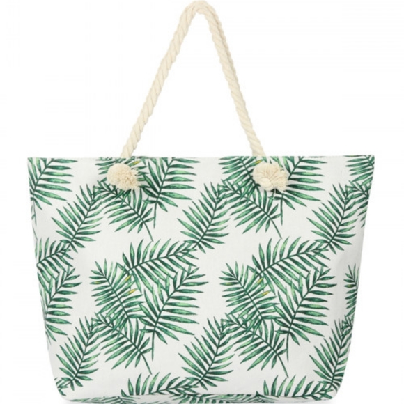 Handbags - Palm Leaf Print Tote Bag